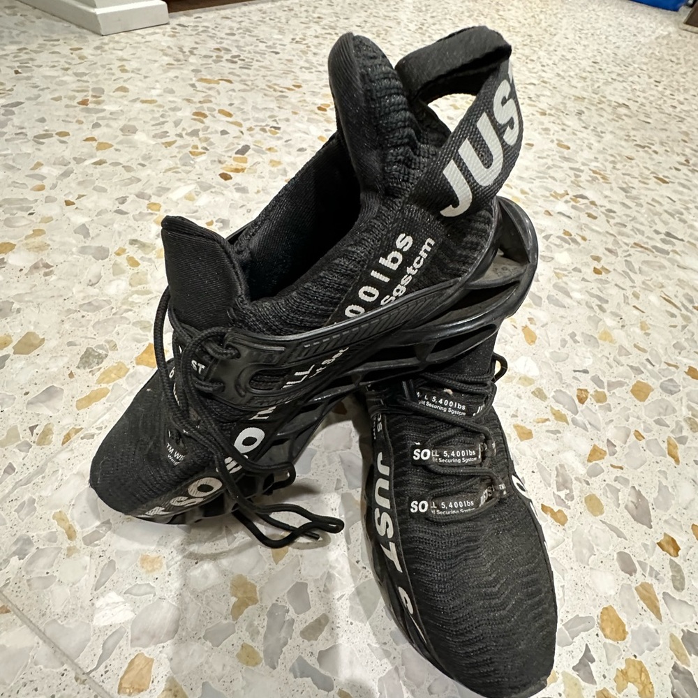 Just So So Running/Walking Shoes in Black snd White